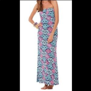 Like new! Lily Pulitzer strapless maxi dress
